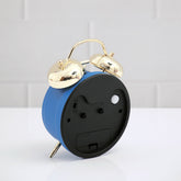 Matte Blue Twin Bell Alarm Clock